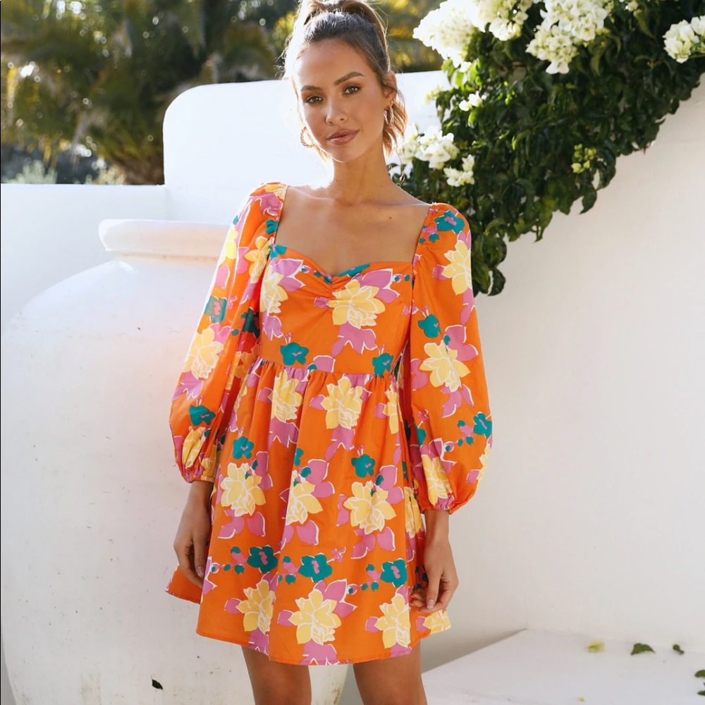 HELLO MOLLY SWEET MACARON DRESS ORANGE